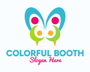 Colorful Viper Butterfly logo design