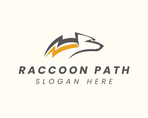 Lightning Bolt Raccoon logo design