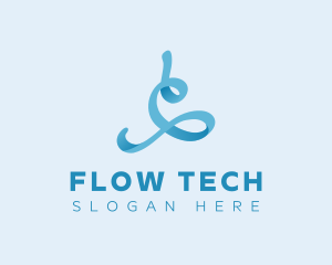 Fluid Ribbon Swirl  logo design
