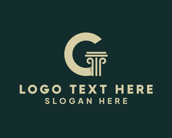 Greek Column logo example 2