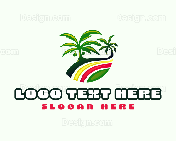 Reggae Palm Tree Logo