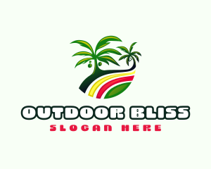 Reggae Palm Tree  logo design