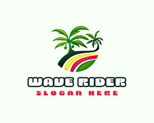 Reggae Palm Tree  logo design