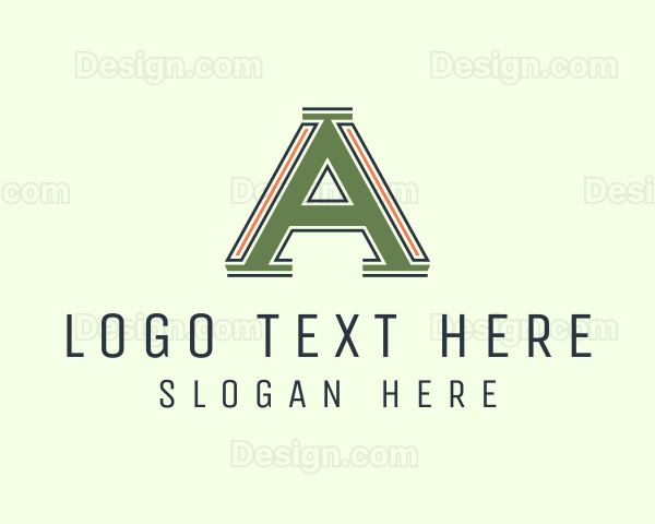 Sports Serif Athletic Letter A Logo