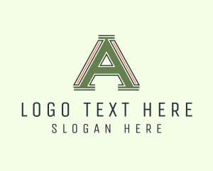 Sports Serif Athletic Letter A  Logo