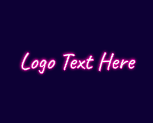 Neon Pink Cursive Wordmark logo