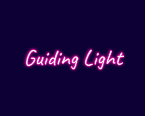 Neon Pink Cursive Wordmark logo design