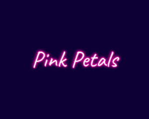 Neon Pink Cursive Wordmark logo design