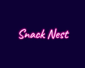 Neon Pink Cursive Wordmark logo design