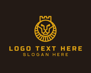 Kingdom - Royal Lion Crown logo design