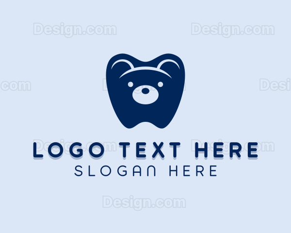 Dentistry Bear Tooth Logo