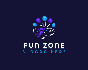 Kids Balloon Party logo design