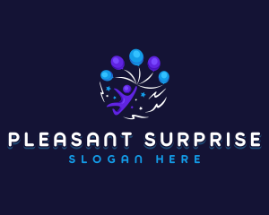 Kids Balloon Party logo design