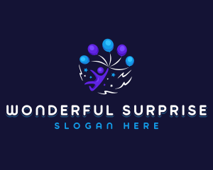 Kids Balloon Party logo design