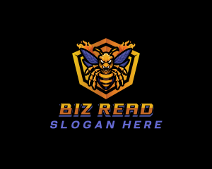 Bee Insect Shield  logo design