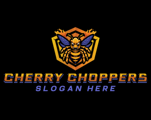 Bee Insect Shield  logo design