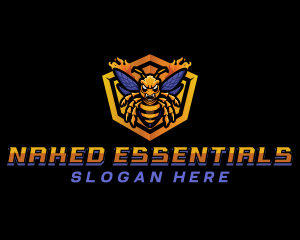 Bee Insect Shield  logo design