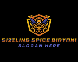 Bee Insect Shield  logo design