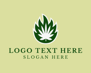 Flaming Herbal Weed logo