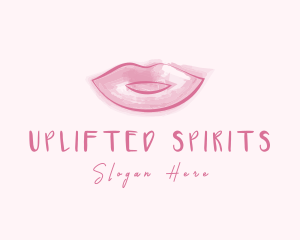 Beauty Watercolor Lips Logo