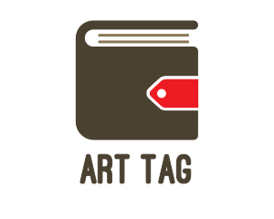 Wallet Book Tag logo design