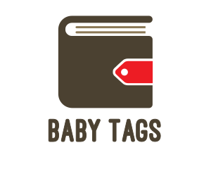 Wallet Book Tag logo design