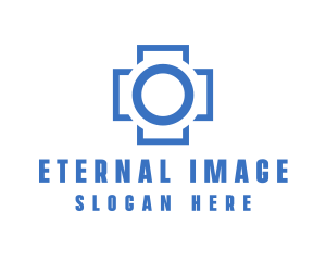 Medical Imaging Camera Cross logo design