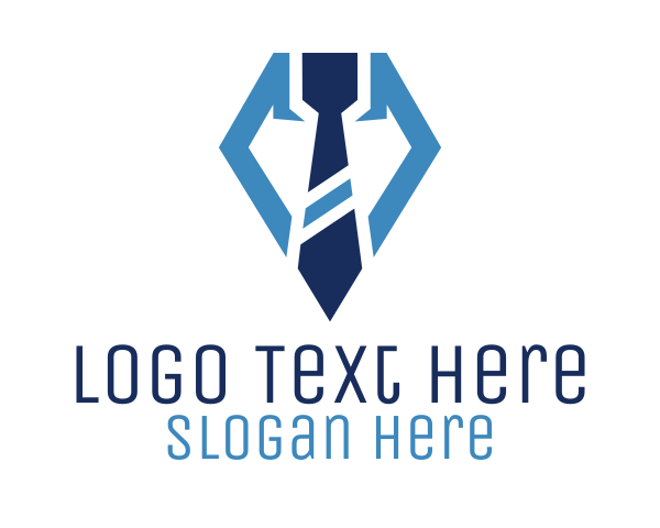 Blue Tie logo example 1