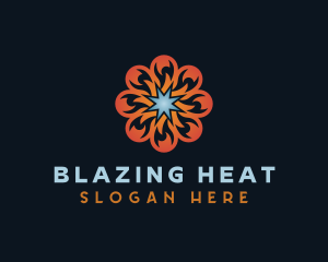 Heating Cooling Energy logo design