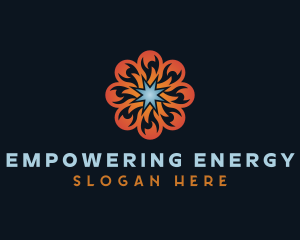 Heating Cooling Energy logo design