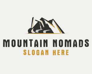  Mountain Excavation Machinery logo design