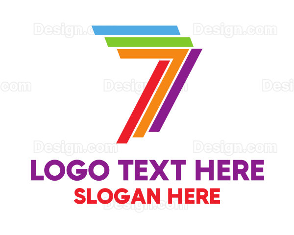 Colorful Number 7 Logo