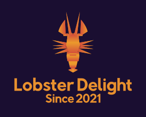 Orange Lobster Origami logo