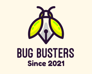 Bug Writing Pen logo design