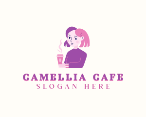 Girl Woman Cafe logo design