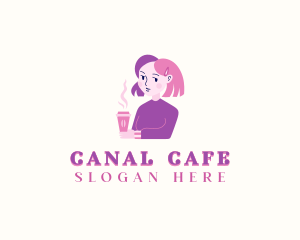 Girl Woman Cafe logo design