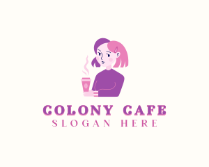 Girl Woman Cafe logo design