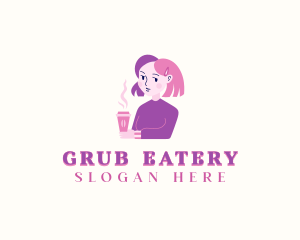 Girl Woman Cafe logo design