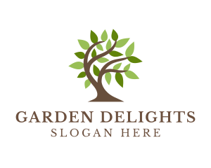 Natural Organic Tree logo design