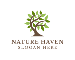 Natural Organic Tree logo design