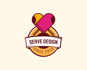 Popsicle Heart Dessert logo design