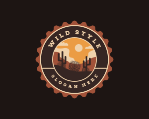 Wild West Desert Landscape logo design