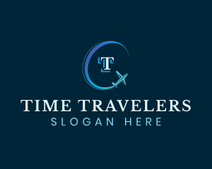 Travel Airplane Trip logo design