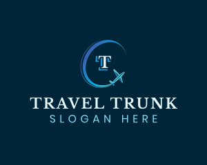 Travel Airplane Trip logo design