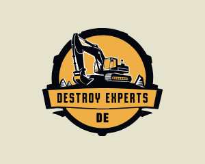 Mining Construction Excavator logo design