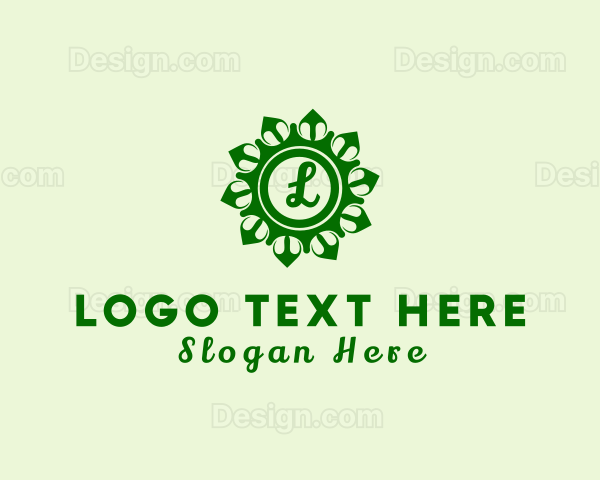 Leaf Flower Home Decor Logo