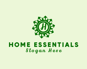 Leaf Flower Home Decor logo design