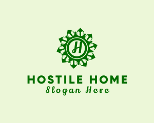 Leaf Flower Home Decor logo design