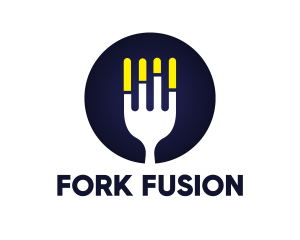 Fork Statistics Graph logo design