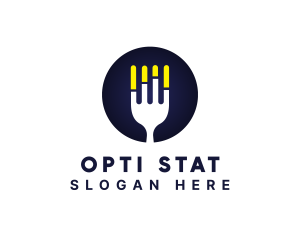 Fork Statistics Graph logo design